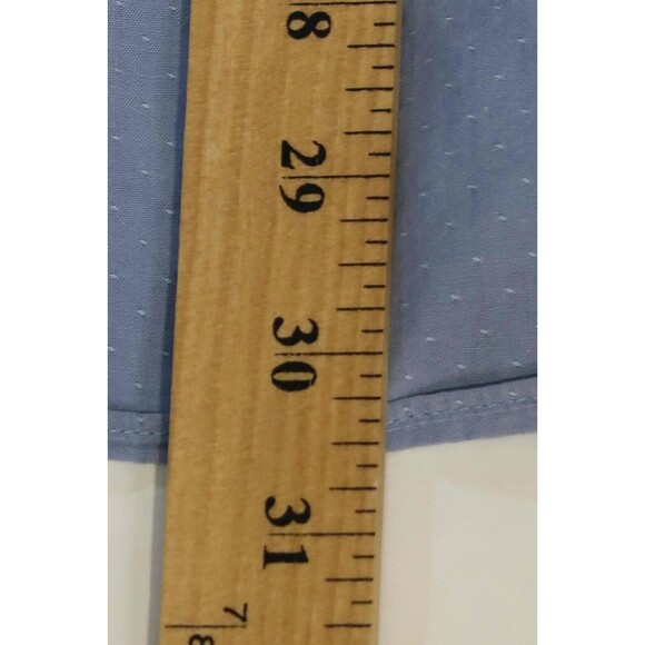 Kenneth Cole Reaction Shirt Mens 17 34-35 Blue L/S Button Up Dry Tek Slim Fit - Picture 16 of 16